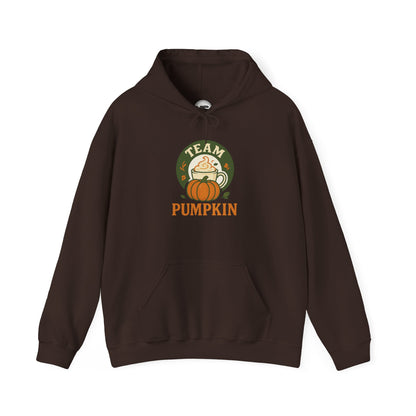 Team Pumpkin Unisex Hoodie, Cozy Fall Apparel, Halloween Sweatshirt, Pumpkin Lover Gift, Casual Autumn Wear