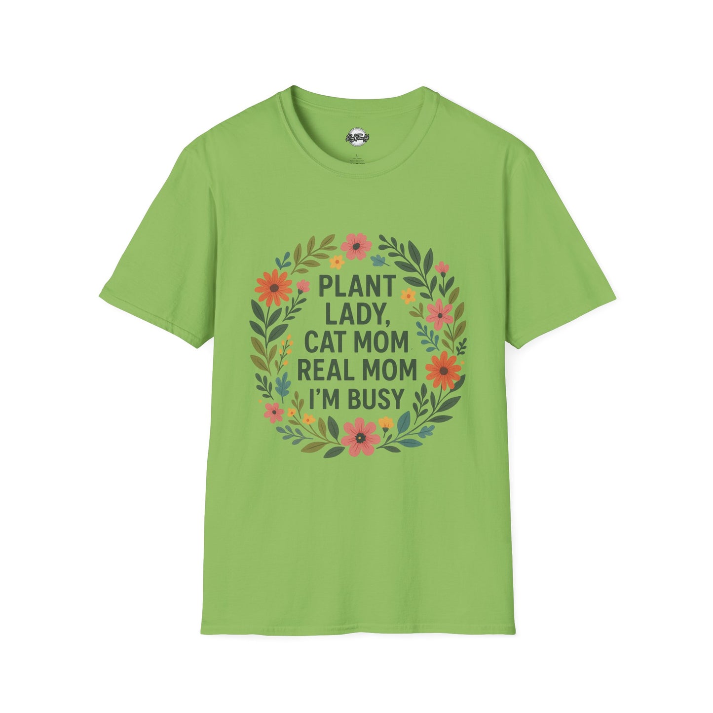 Plant Lady Cat Mom T-Shirt - Unisex Softstyle Tee for Nature Lovers