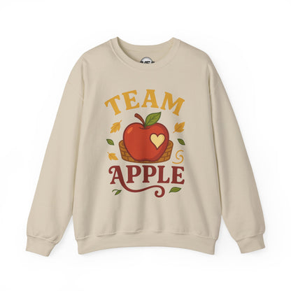 Team Apple Sweatshirt, Cozy Fall Fashion, Perfect for Apple Picking, Cute Gift for Teachers, Unisex Crewneck, Autumn Vibes, Fall Apparel