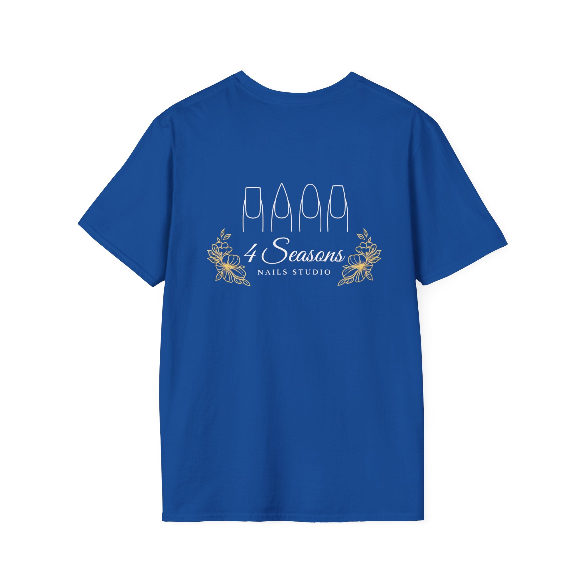 4 Seasons Nails Studio T-Shirt — Nail Tech Logo Tee (Front & Back)