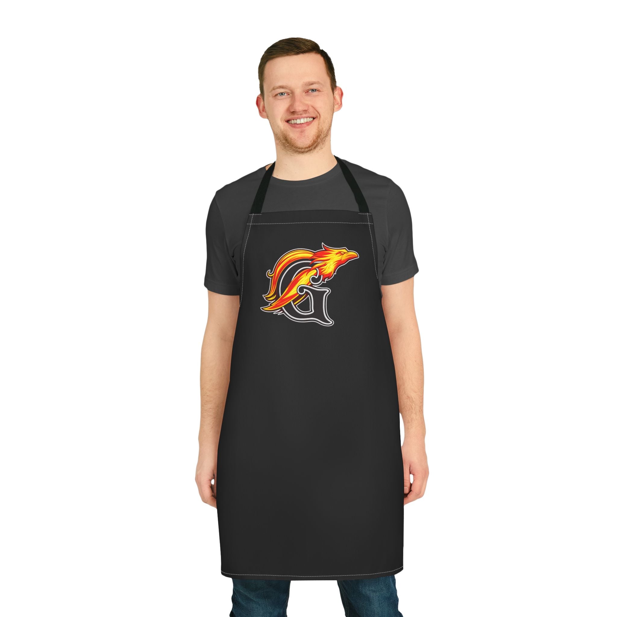 GALVINELL’S Kitchen Apron — Bold Chef Apron with Fiery Emblem