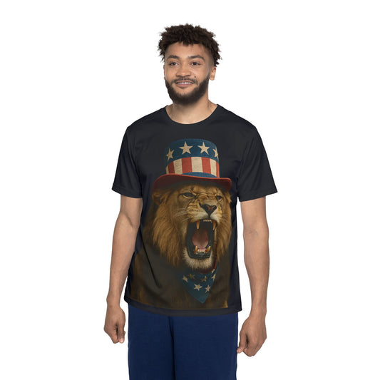 Sports Jersey - Strong Patriotic Lion Design