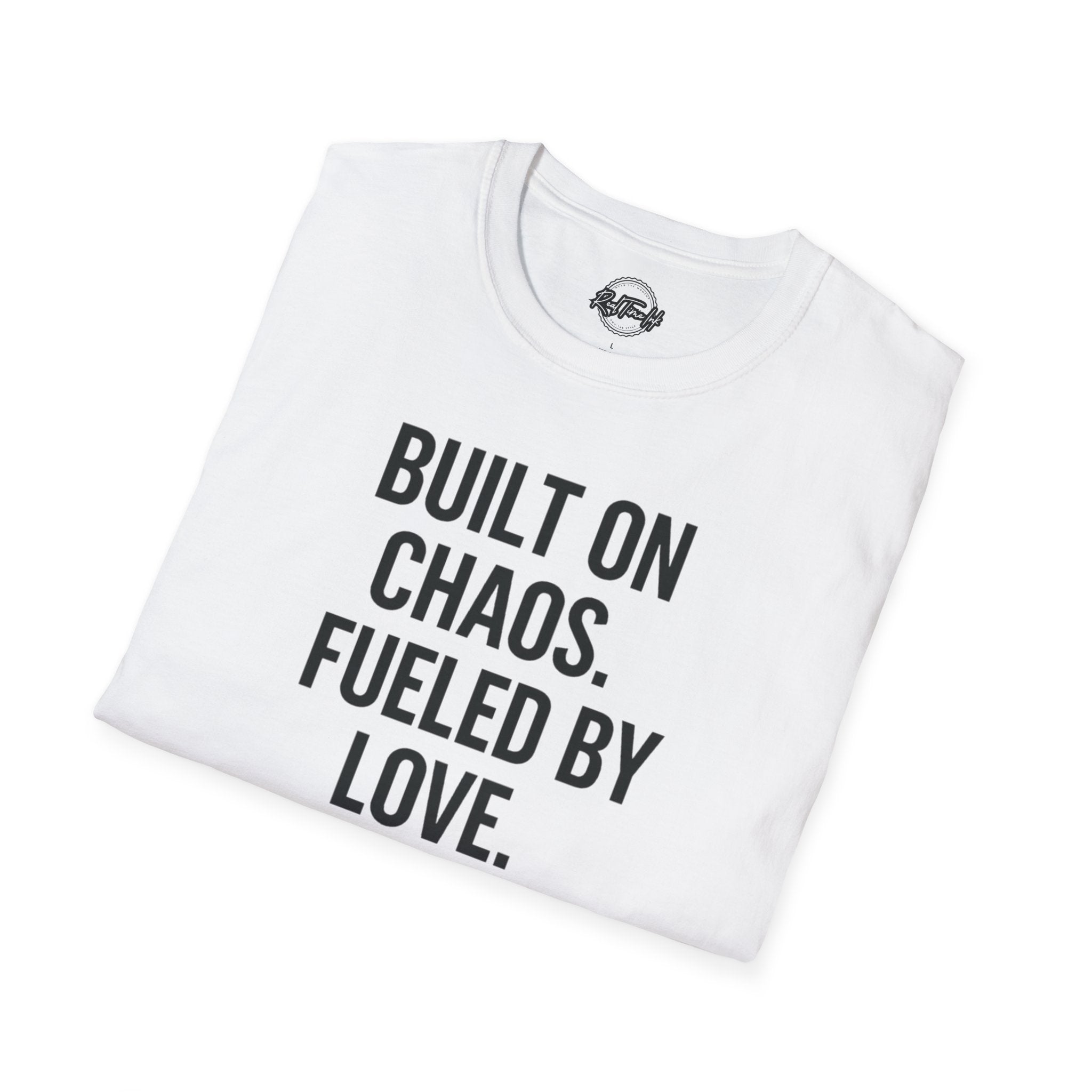 Unisex T-Shirt - Built on Chaos Fueled by Love #HomeschoolLife, Funny T-shirt, Gift for Educators, Casual Wear, Family Events, [...]