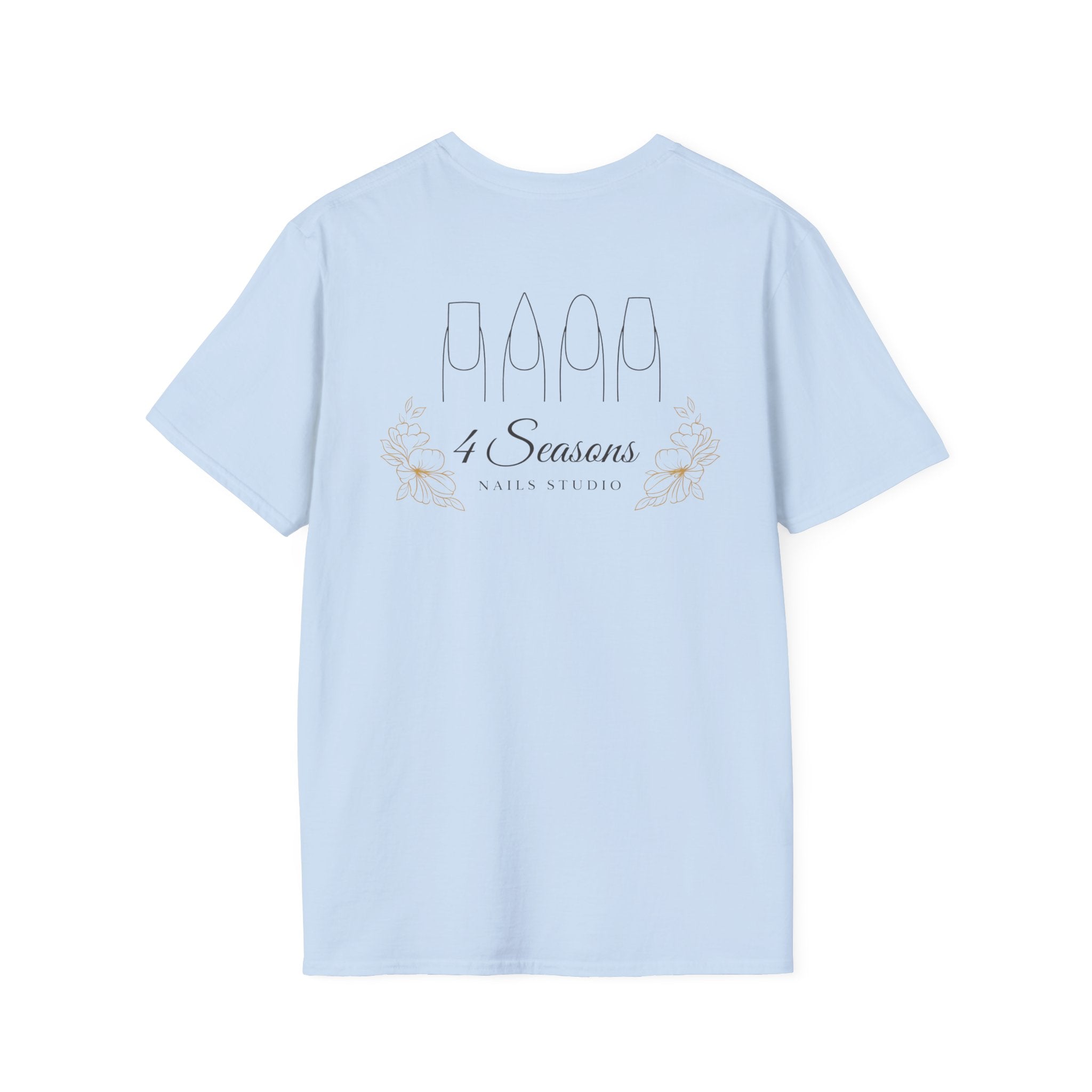 4 Seasons Nail Studio T-Shirt — Minimal Nail Salon Graphic Tee