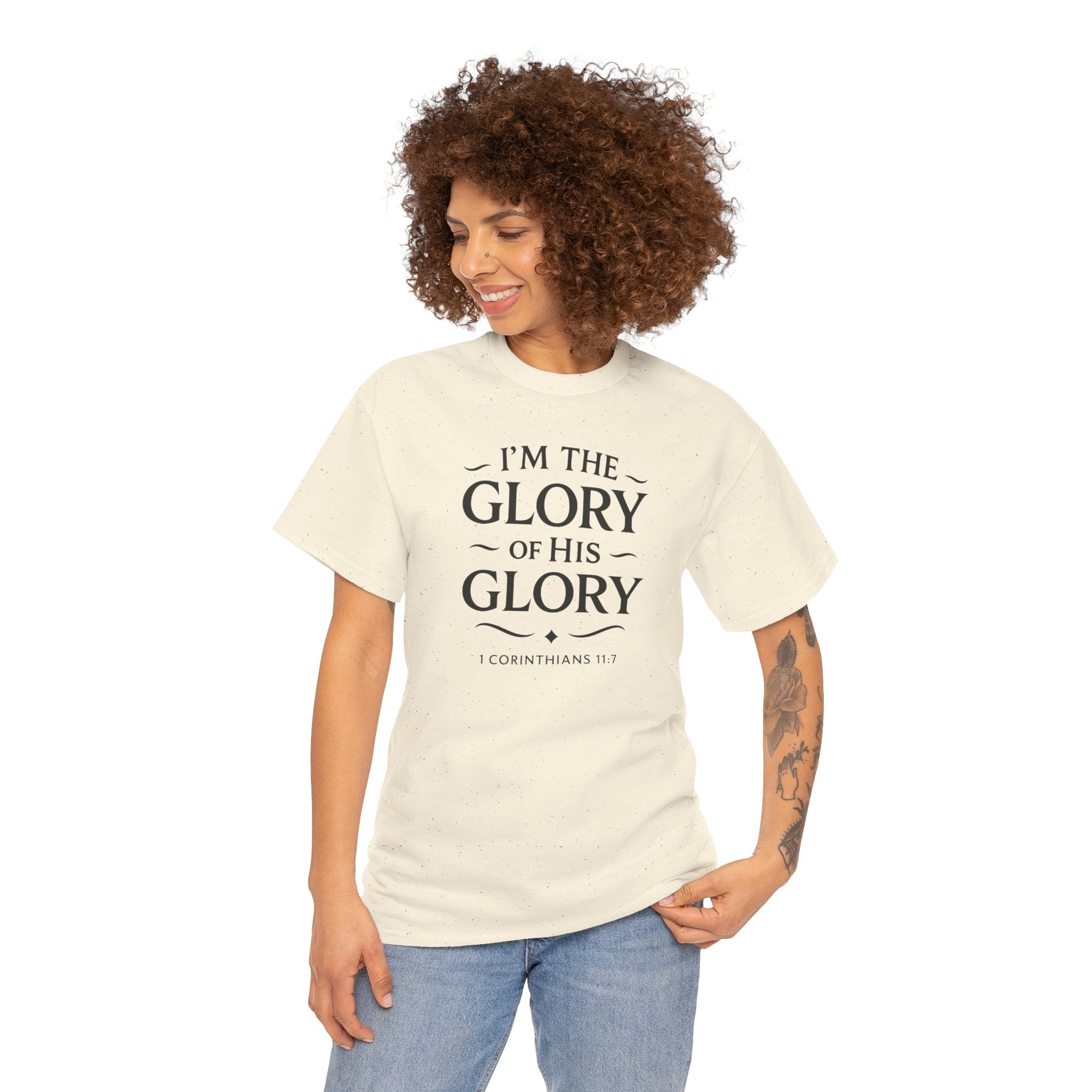 Faith-Inspired Heavy Cotton Tee, Inspirational Shirt, Christian Apparel, Gift for Believers, Spiritual Motivation Tee
