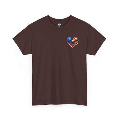Patriotic Unisex Heavy Cotton Tee - God Country Family, Independence Day Shirt, Veteran Gift, Family Gathering Tee, Fourth of July Clothing