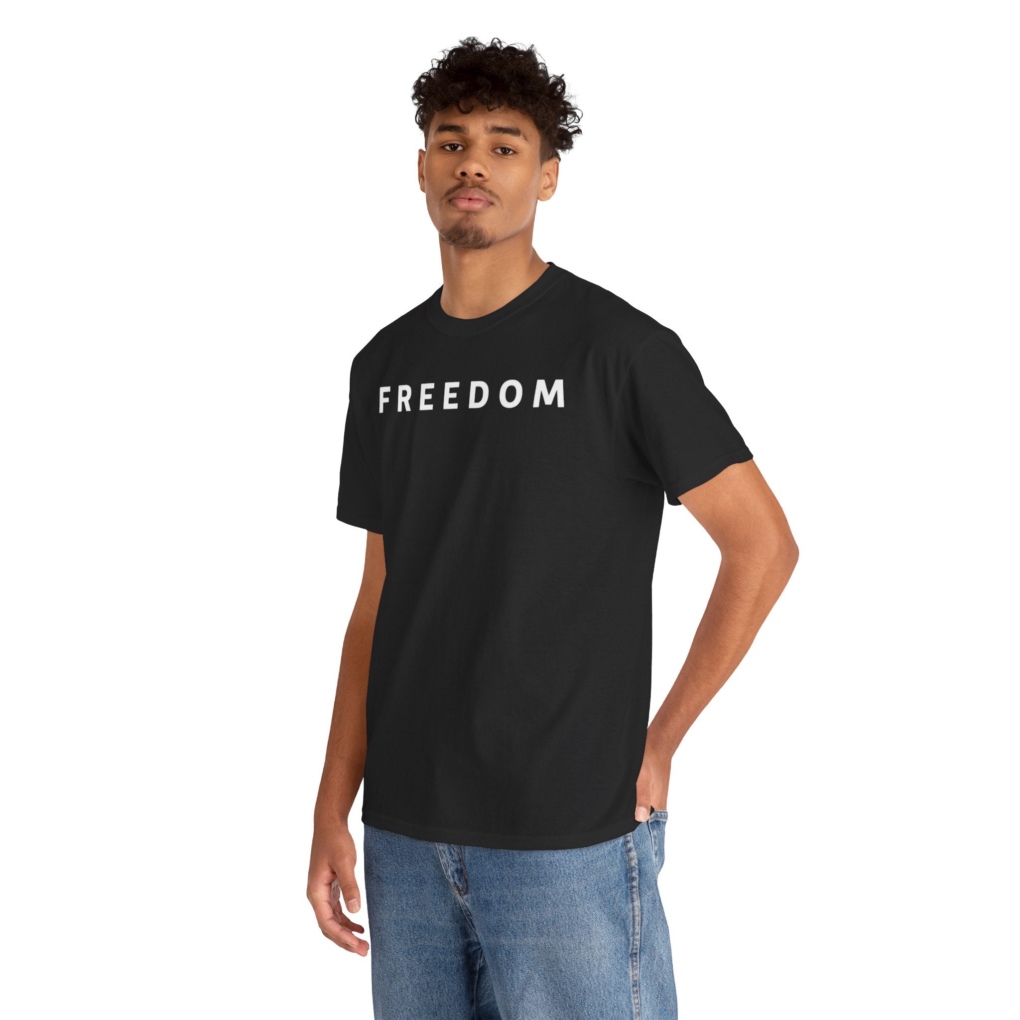 Freedom Gal 5:13 Unisex Heavy Cotton Tee, Casual Graphic T-Shirt, Comfortable Everyday Wear, Inspirational Gift, Freedom Clothing