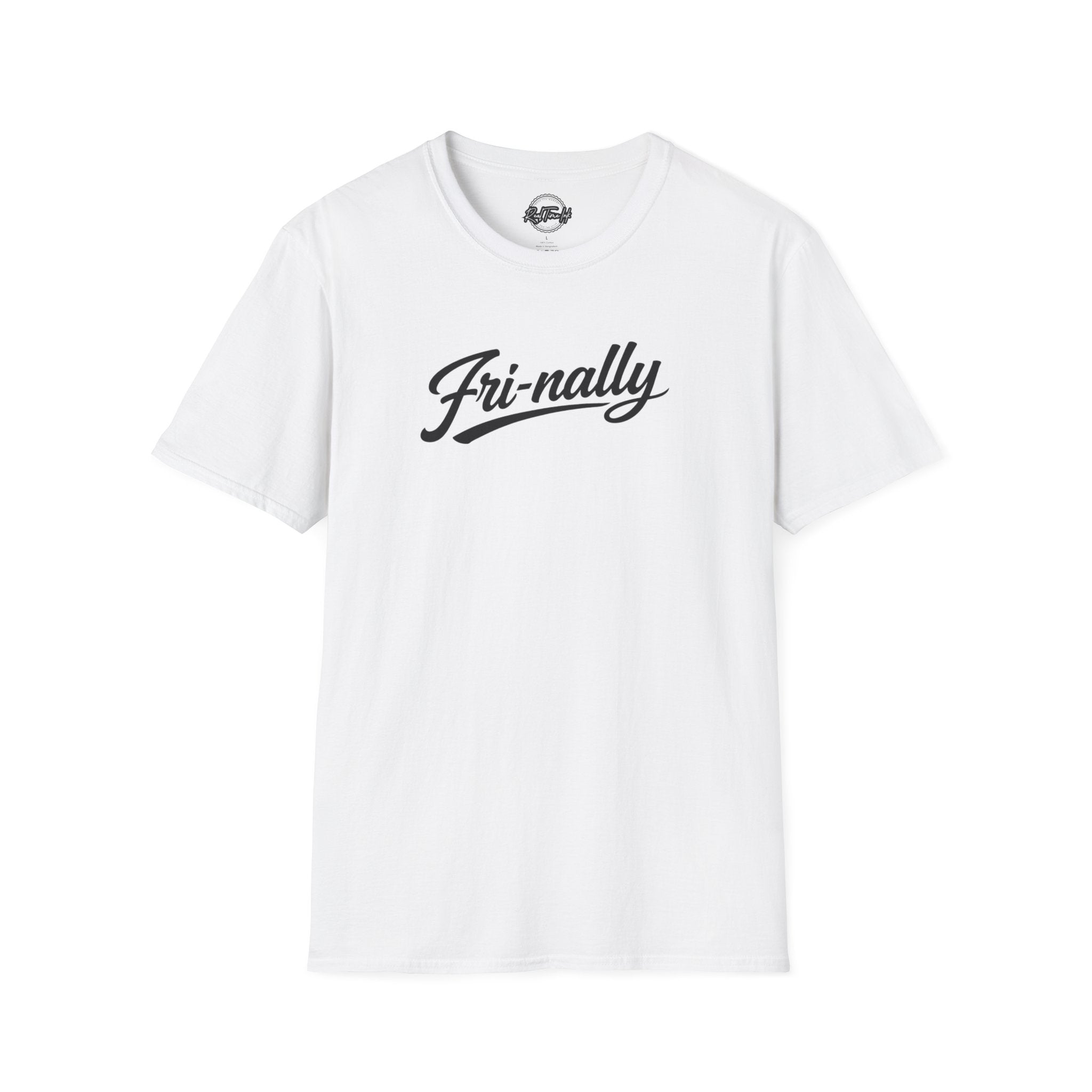 Fri-nally Script T-Shirt — Funny Friday Celebration Tee