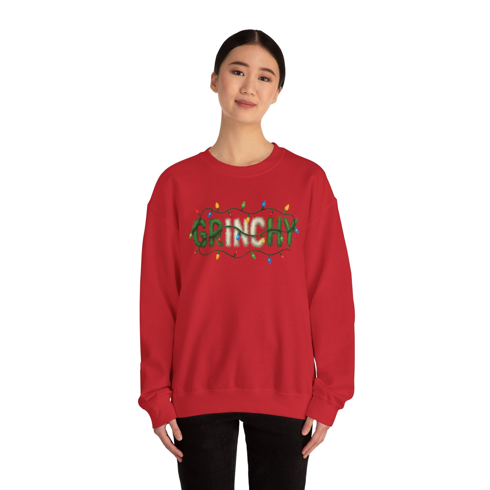 Grinchy Crewneck Sweatshirt — Holiday Christmas Grinch Pullover