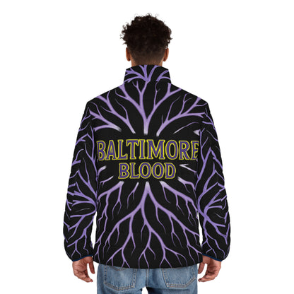 Baltimore Blood Men's Puffer Jacket | Cozy, Urban Style for Every Occasion | Perfect for Fall/Winter, Sports, and Casual Wear