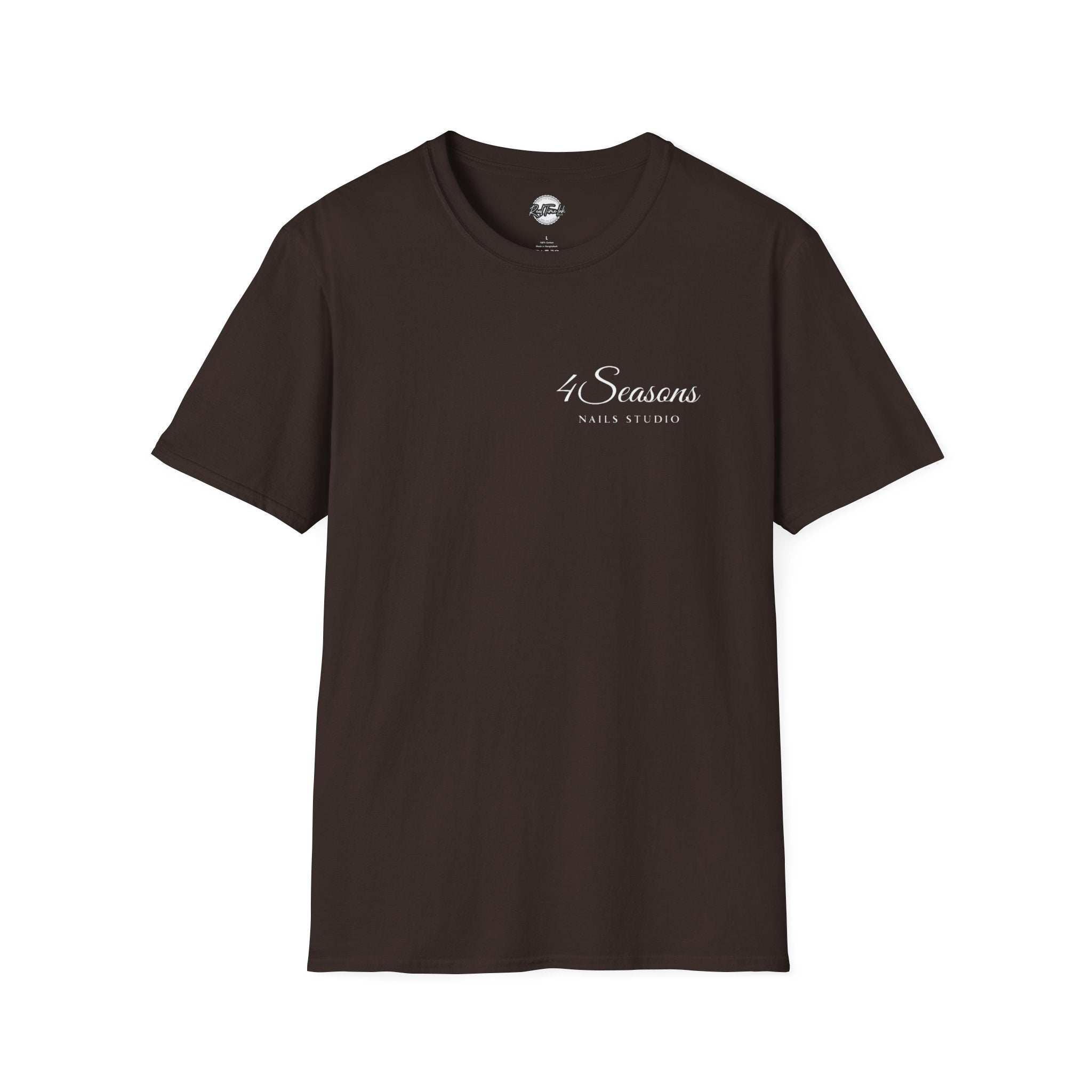4 Seasons Nails Studio T-Shirt — Nail Tech Logo Tee (Front & Back)
