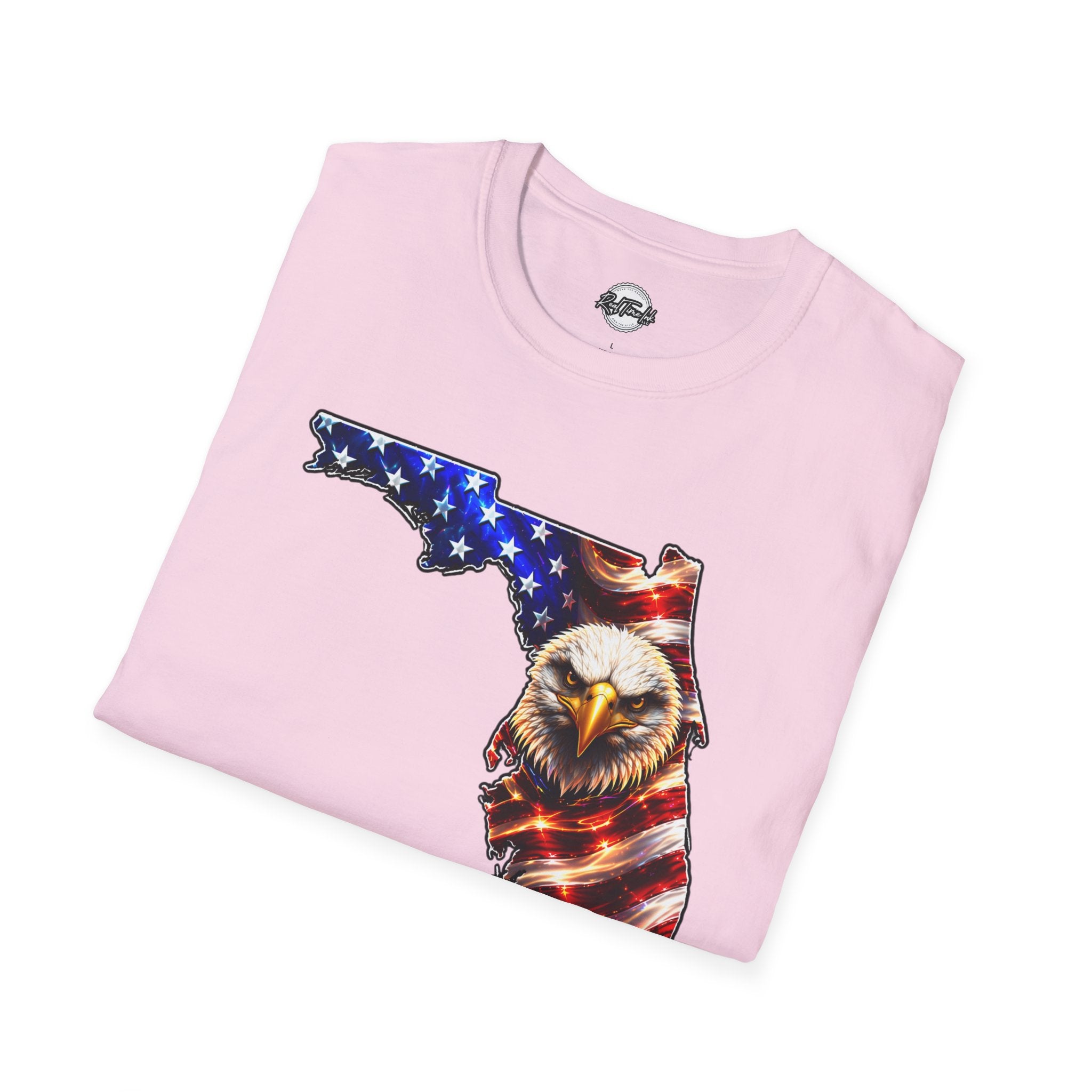 Florida Flag Eagle T-Shirt — American Flag State Outline Tee