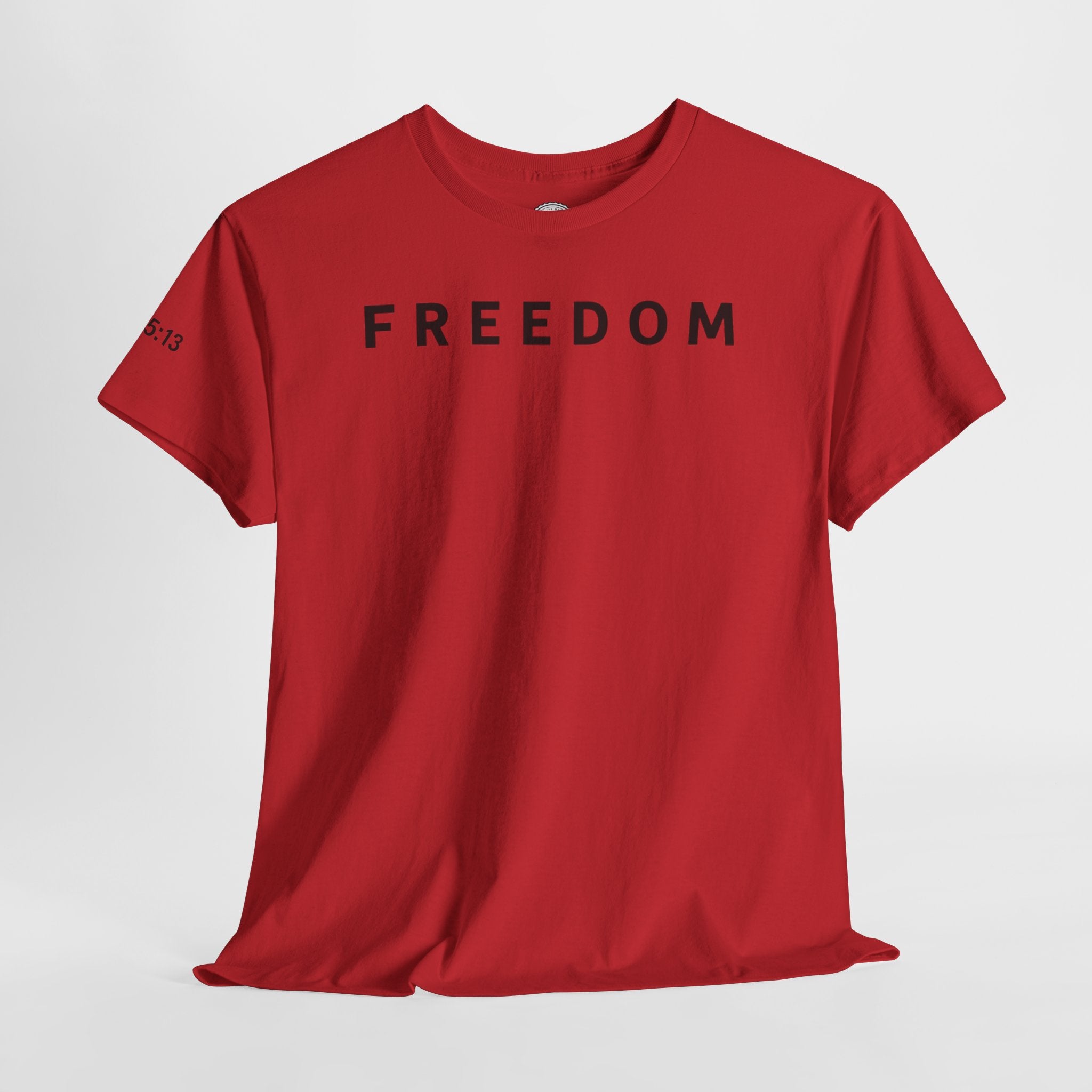 Freedom Gal 5:13 Unisex Heavy Cotton Tee, Casual Graphic T-Shirt, Comfortable Everyday Wear, Inspirational Gift, Freedom Clothing
