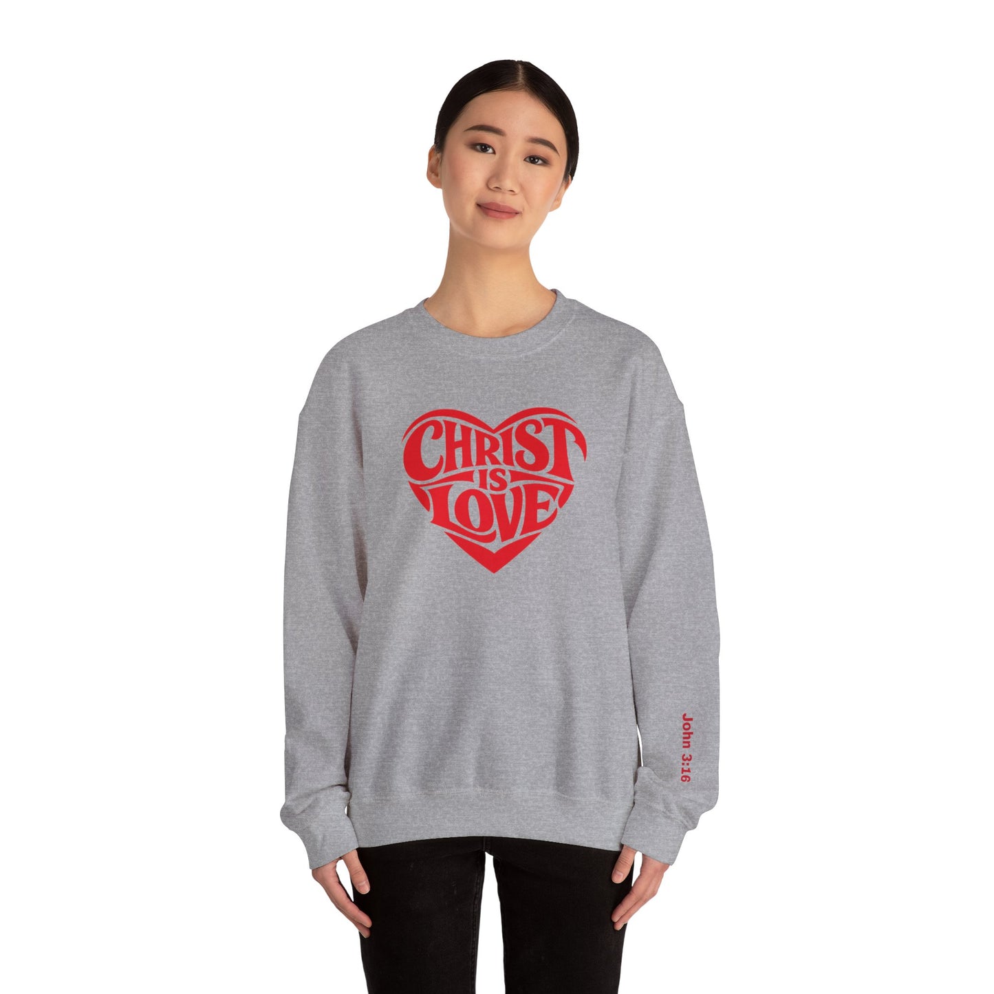 Christ Is Love Heart crewneck | Christian faith sweatshirt