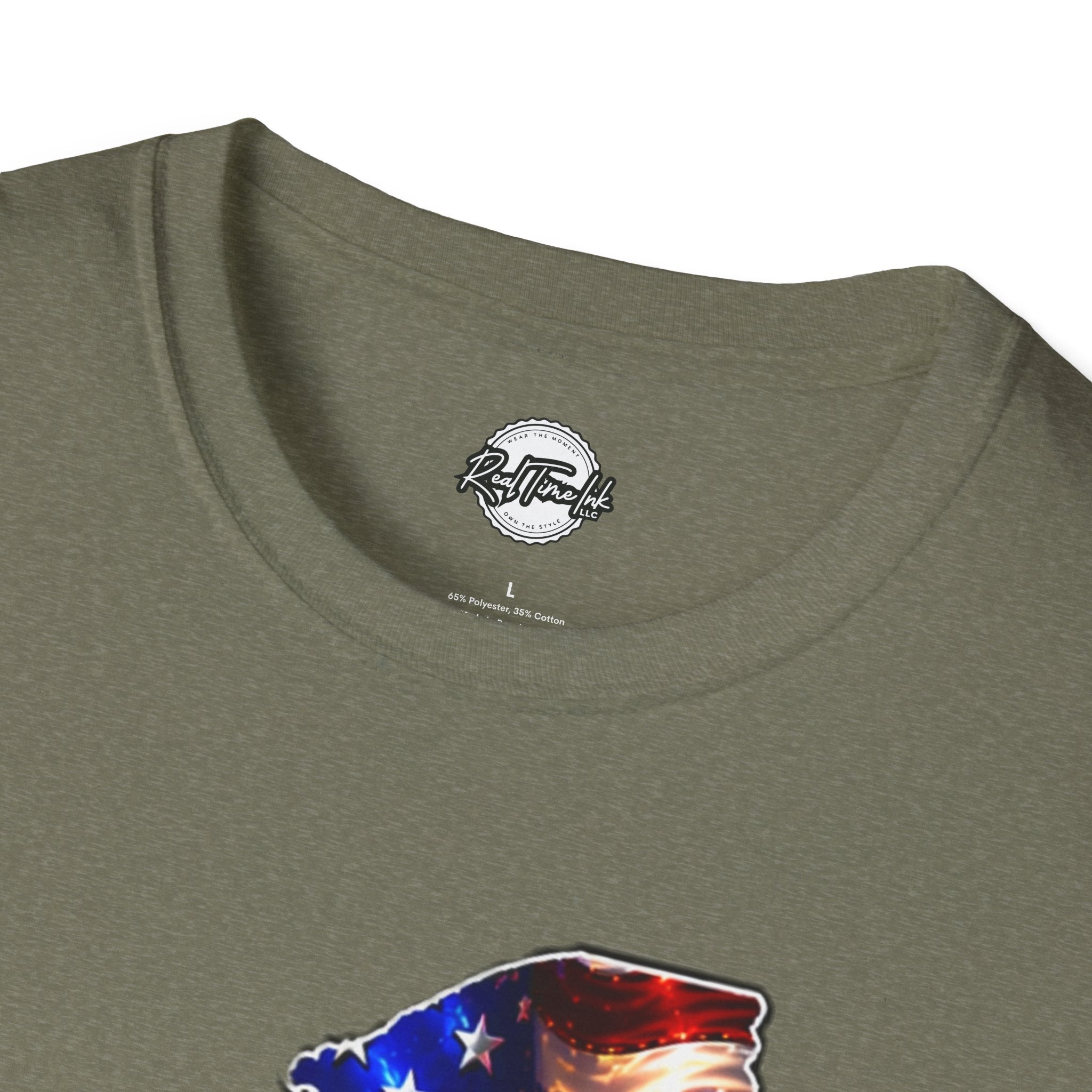 Patriotic New York State T-Shirt - American Flag Eagle Graphic