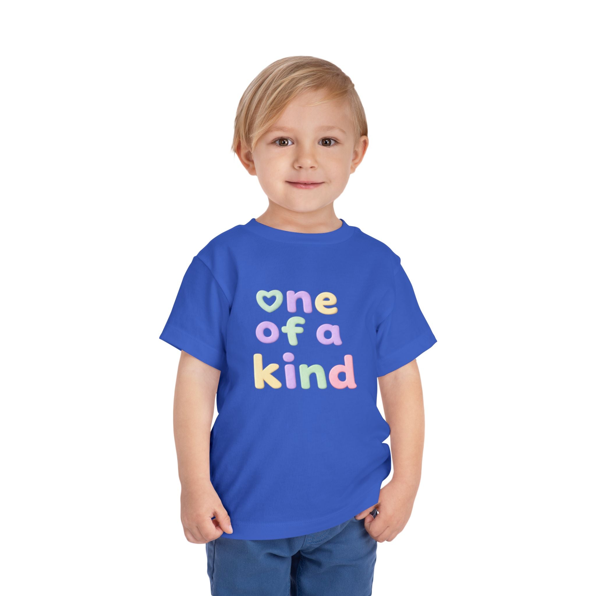 Toddler Tee – "One of a Kind" Pastel Heart Baby Shirt