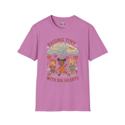 Raising Tiny Hearts Unisex T-Shirt | Cute Family Vibe Tee