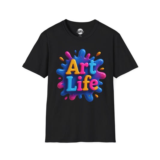 Art Life Unisex Softstyle T-Shirt | Creative Gift for Artists, Art Lovers, Birthday Present, Unique Apparel, Casual Wear