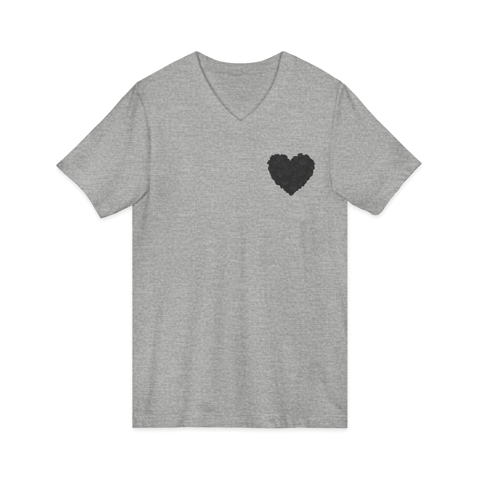 Black Rose Heart T-Shirt | Floral Heart Tee