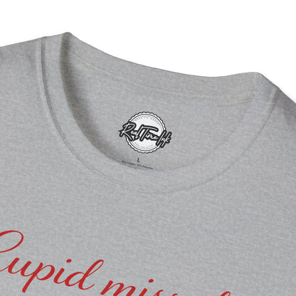 Cupid Missed T-Shirt — Funny Valentine’s Day Shirt with Heart Accent