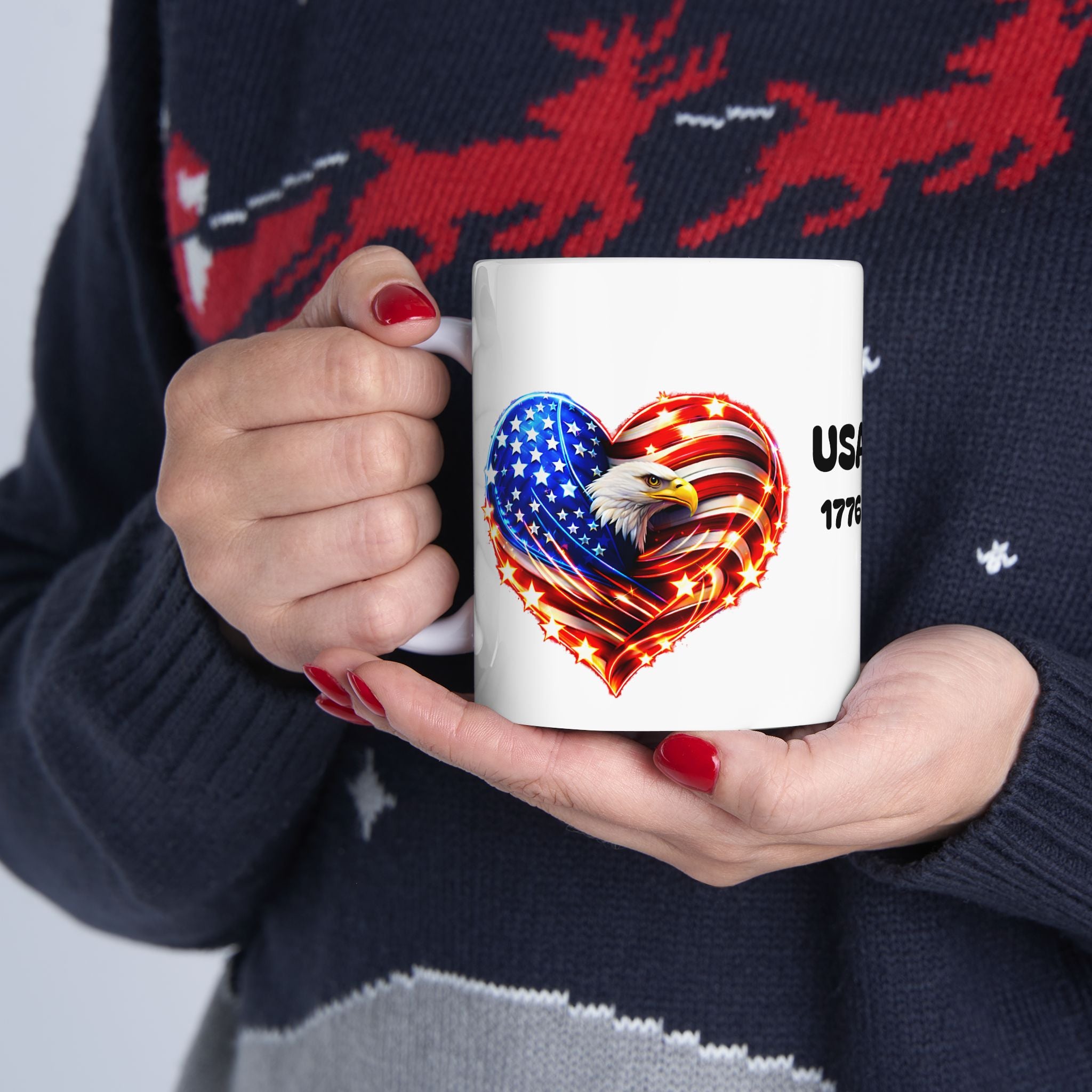 USA 250 Commemorative Ceramic Mug (1776–2026) — Patriotic 11oz & 15oz Coffee Cup
