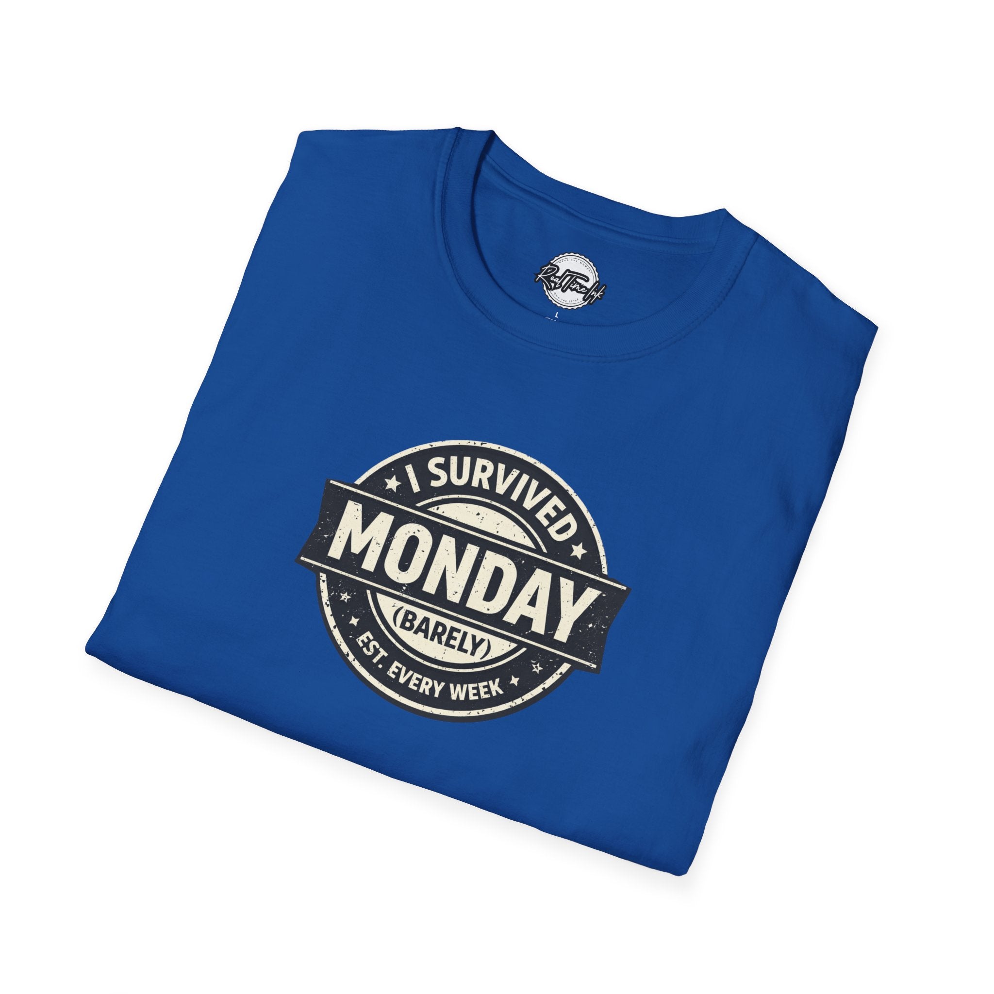 I Survived Monday T-Shirt — Funny Workweek Graphic Tee