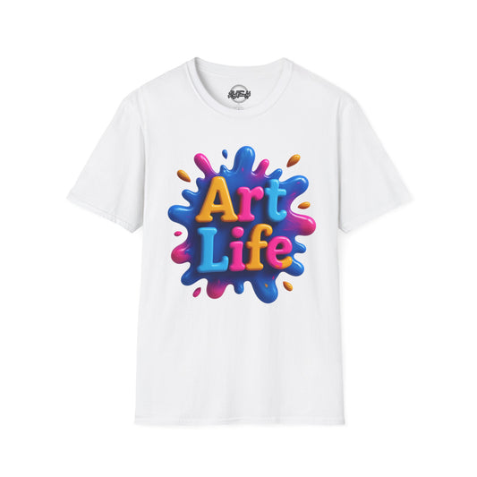 Art Life Unisex Softstyle T-Shirt | Creative Gift for Artists, Art Lovers, Birthday Present, Unique Apparel, Casual Wear