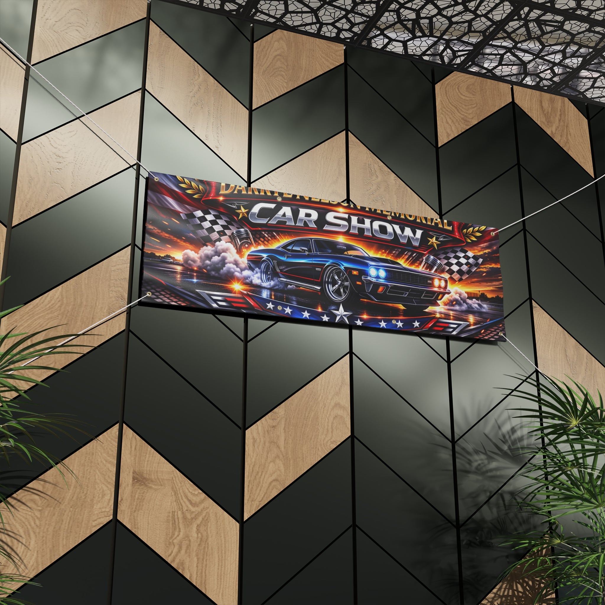 Car Show Banner — "Darryl Nelson Memorial" Matte Outdoor Sign