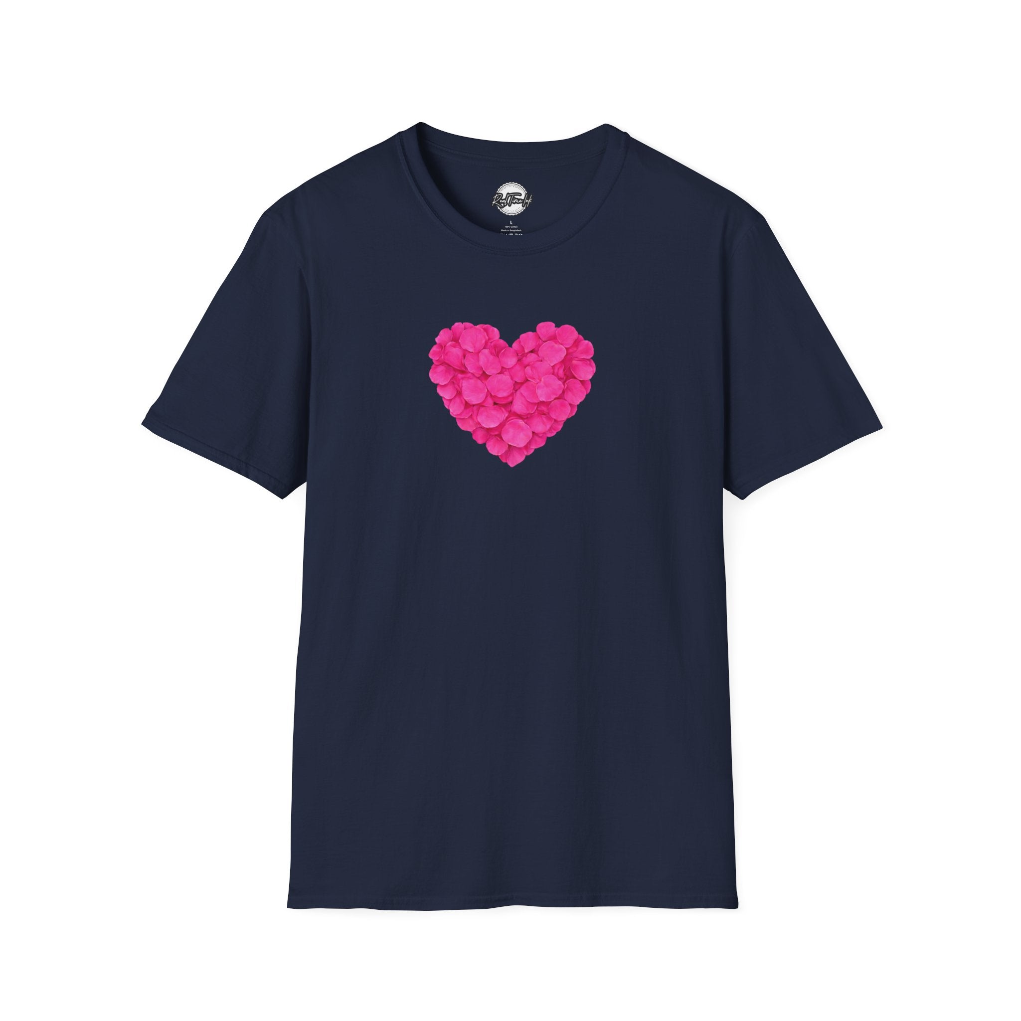Valentine’s Pink Petal Heart T-Shirt