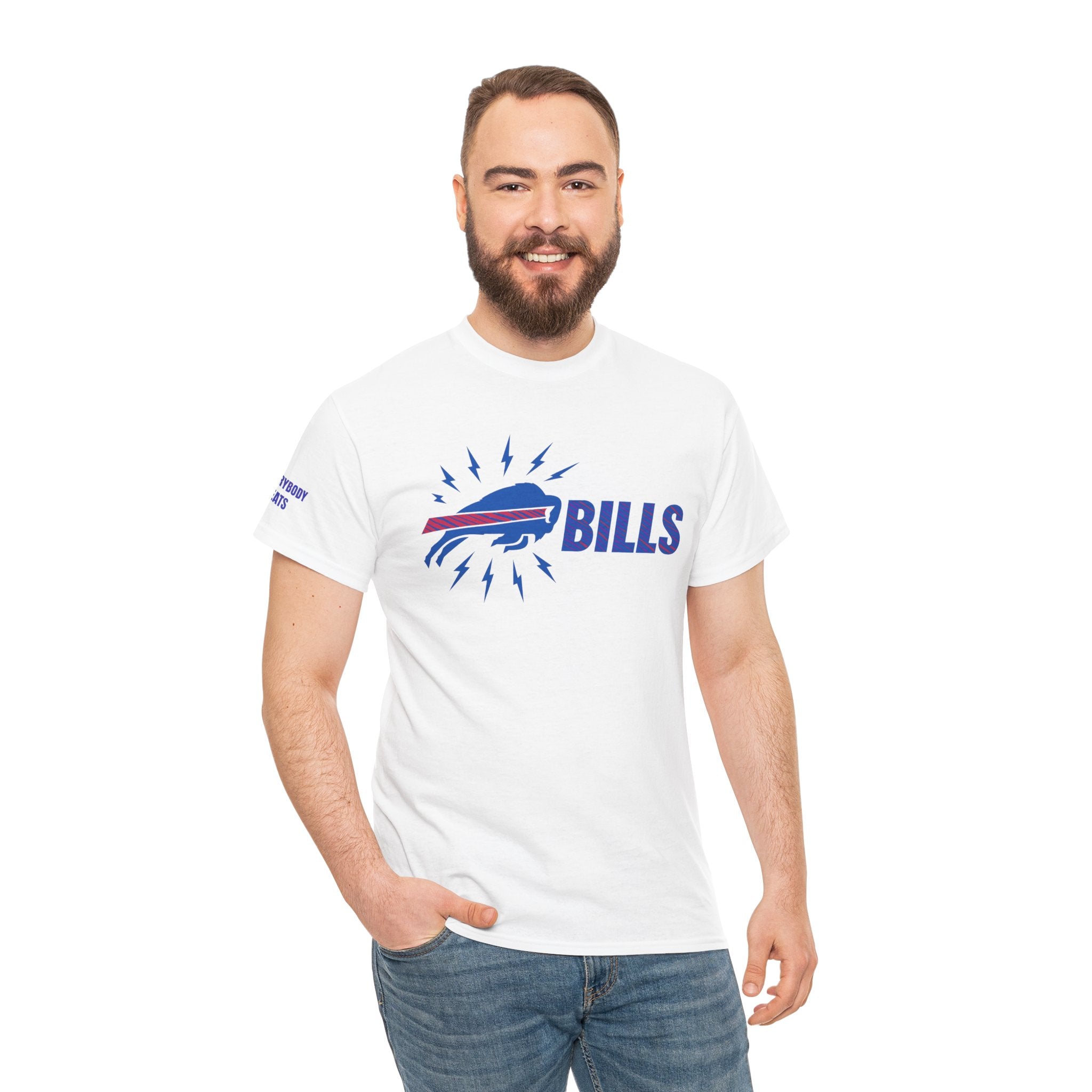 Buffalo Bills Unisex Heavy Cotton Tee, Sports Shirt, Gift for Fans, Game Day Apparel, Team Merchandise