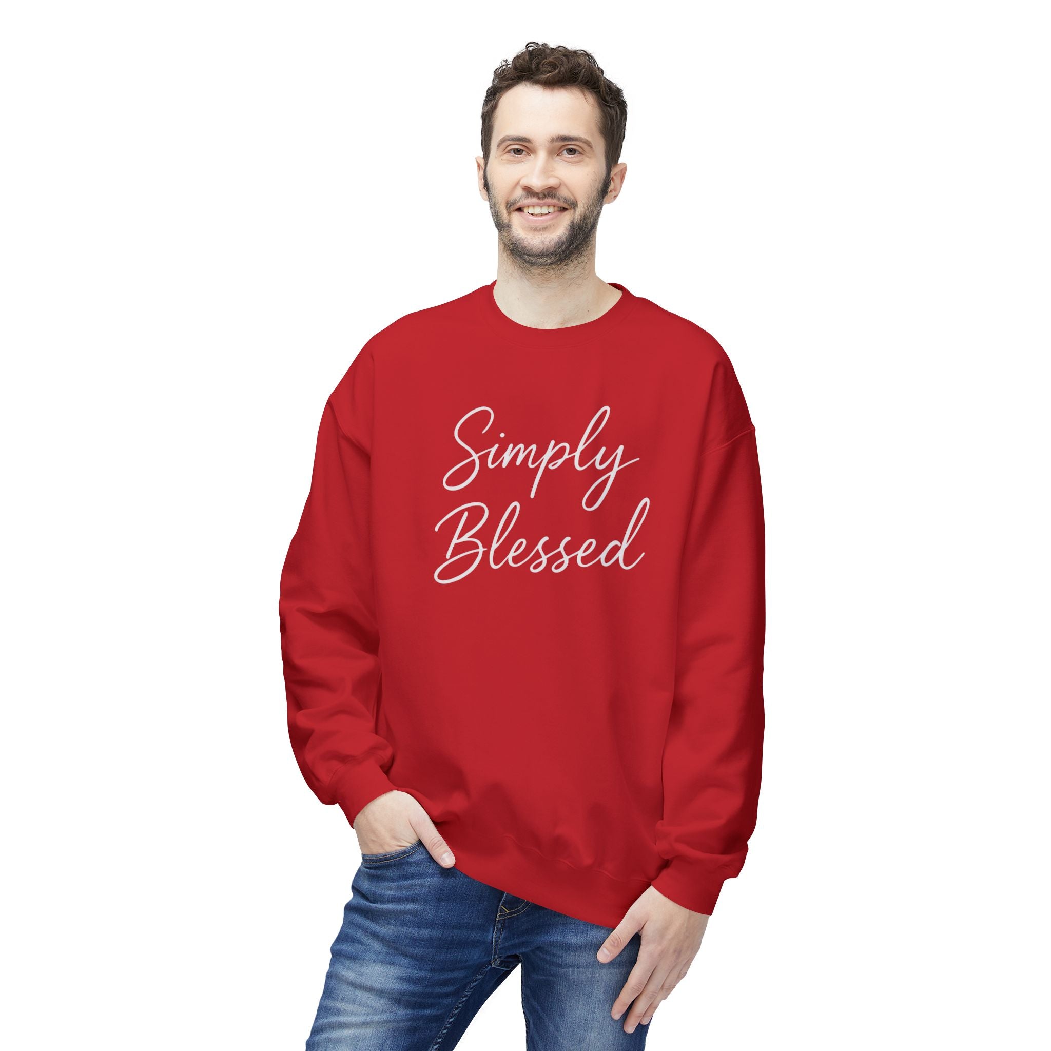 Simply Blessed Unisex Midweight Fleece Crewneck Sweatshirt