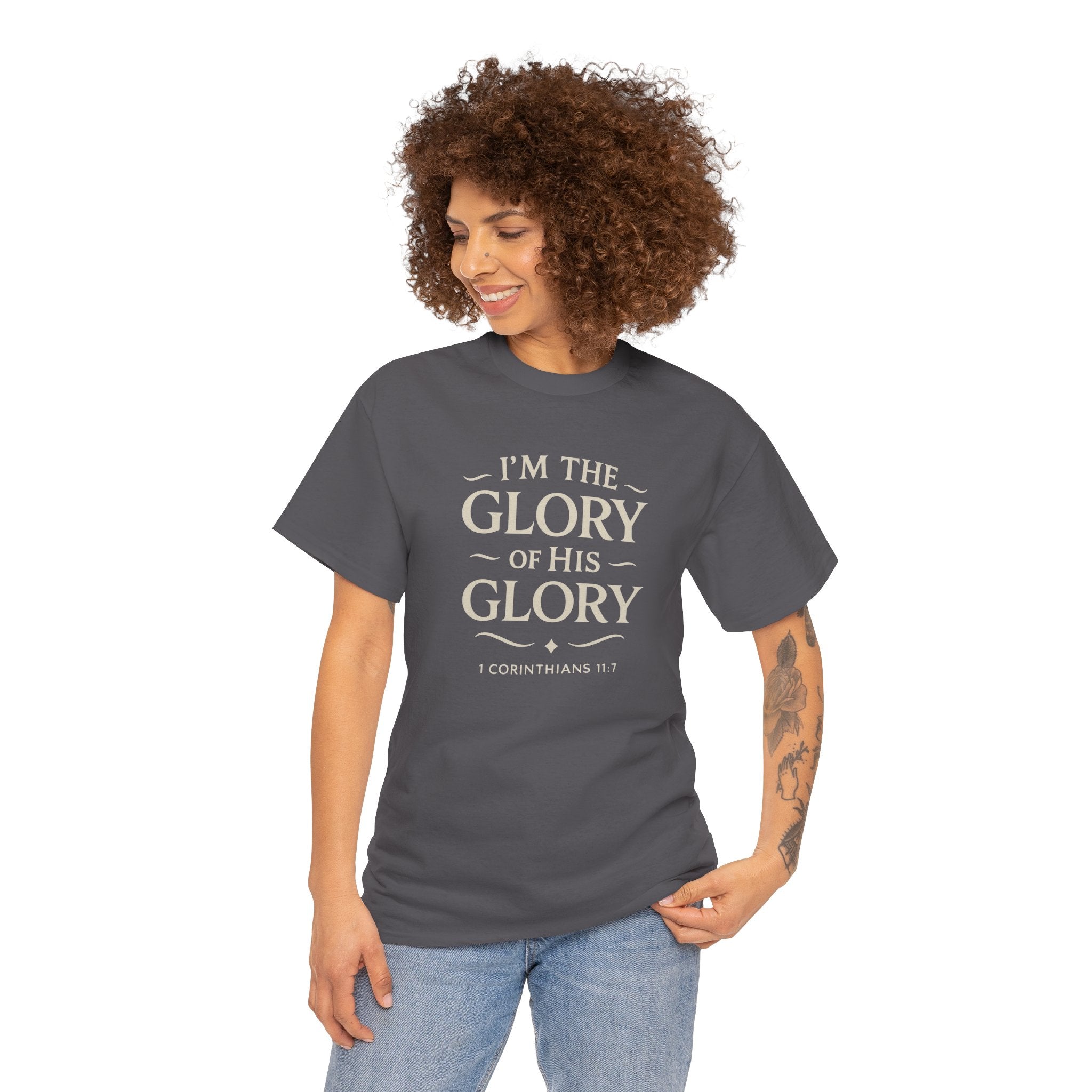 Faith-Inspired Heavy Cotton Tee, Inspirational Shirt, Christian Apparel, Gift for Believers, Spiritual Motivation Tee