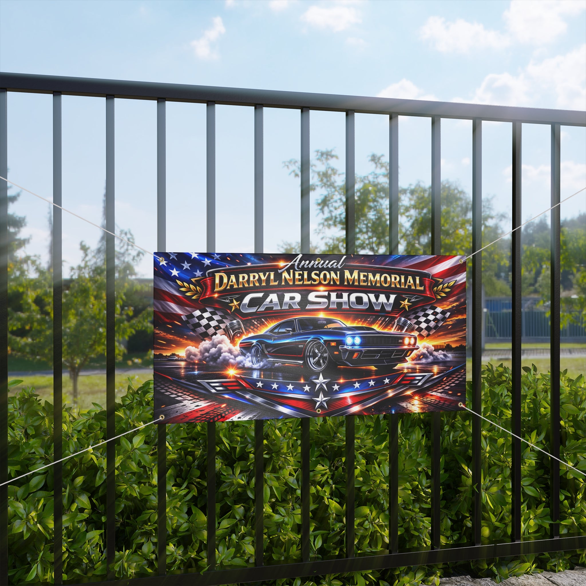 Car Show Banner — "Darryl Nelson Memorial" Matte Outdoor Sign