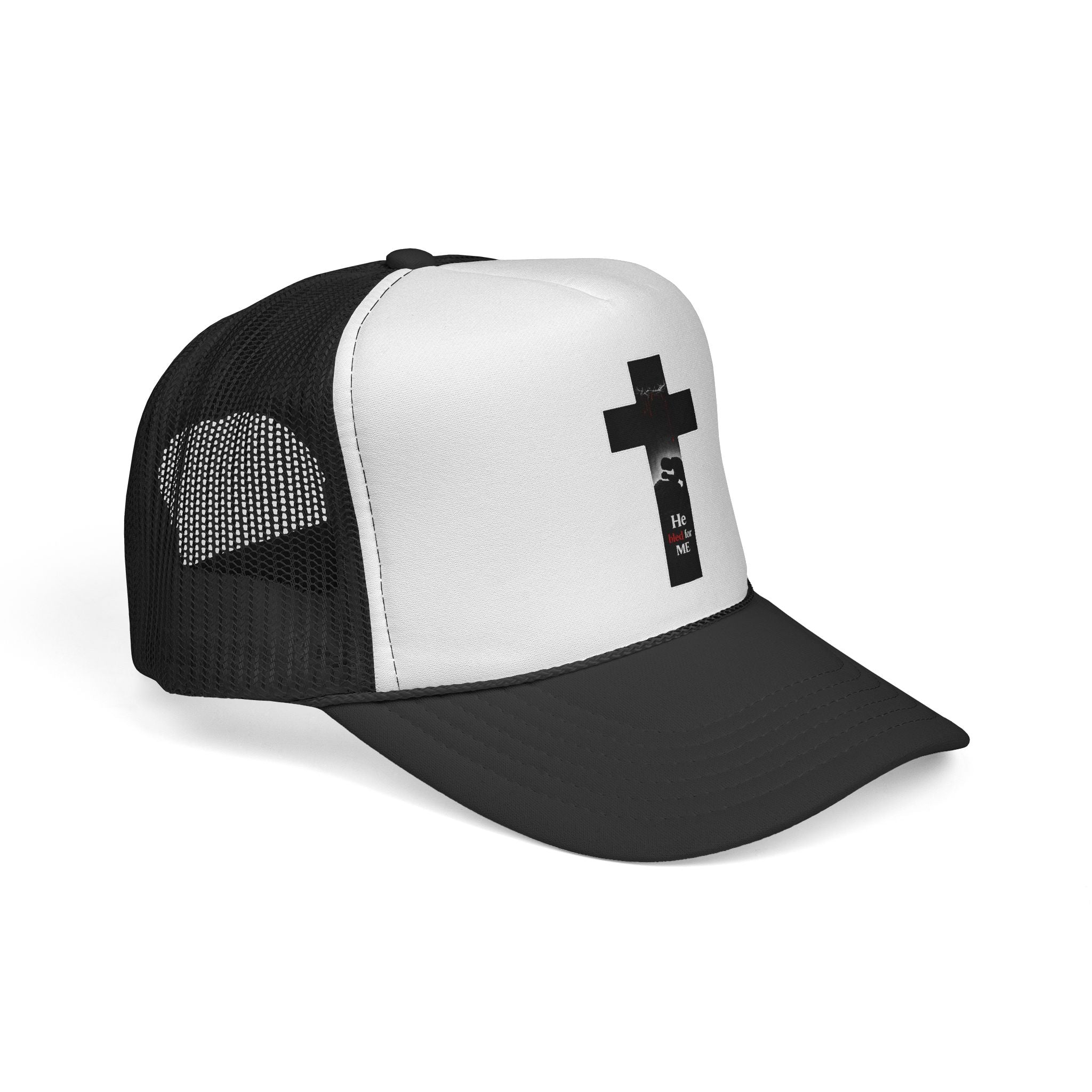 Trucker Cap — "He Bled for Me" Christian Faith Baseball Hat