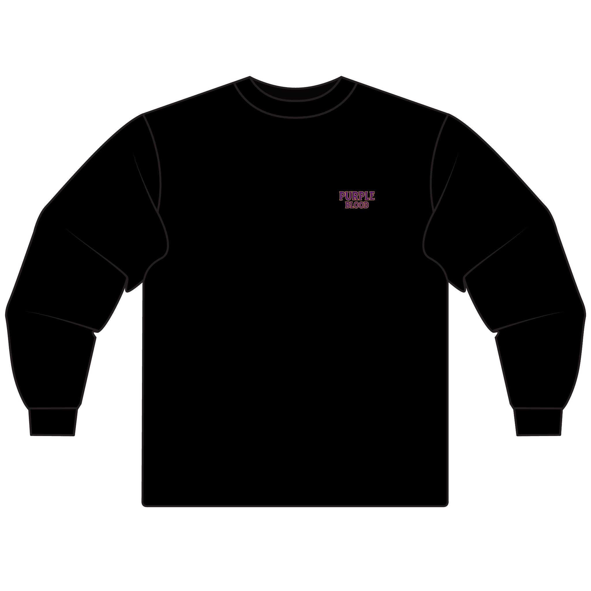 Purple Blood Unisex Long Sleeve T-Shirt, Gift for MD Fans, Maryland Pride Tee, College Apparel, Vintage Style Outfit