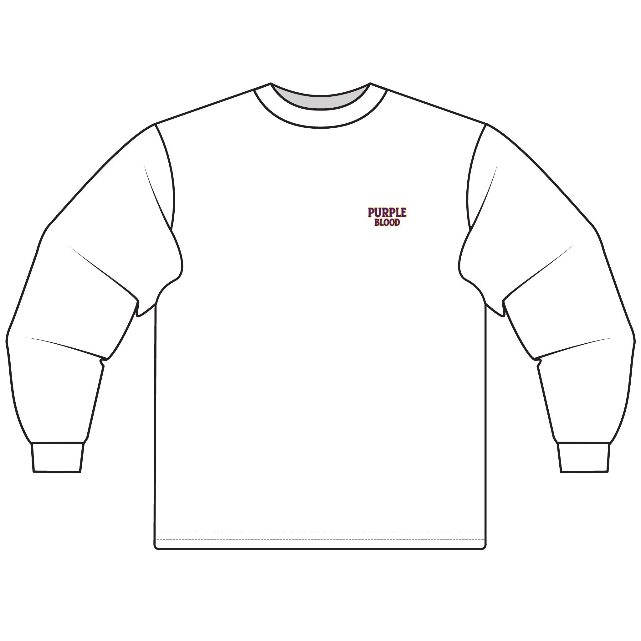 Purple Blood Unisex Long Sleeve T-Shirt, Gift for MD Fans, Maryland Pride Tee, College Apparel, Vintage Style Outfit