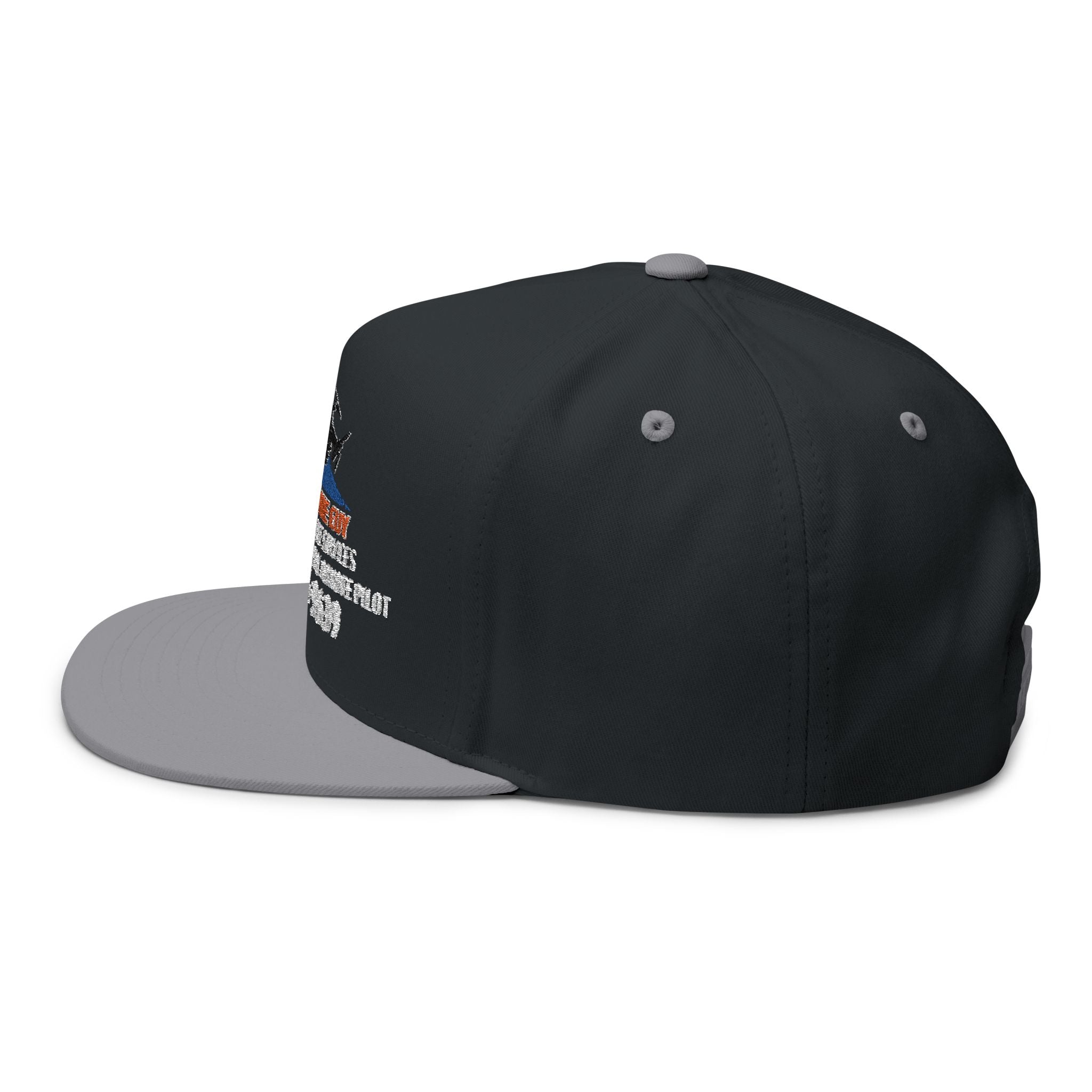 Drone Services Embroidered Flat Bill Cap — The BC Drone Guy Logo & Phone