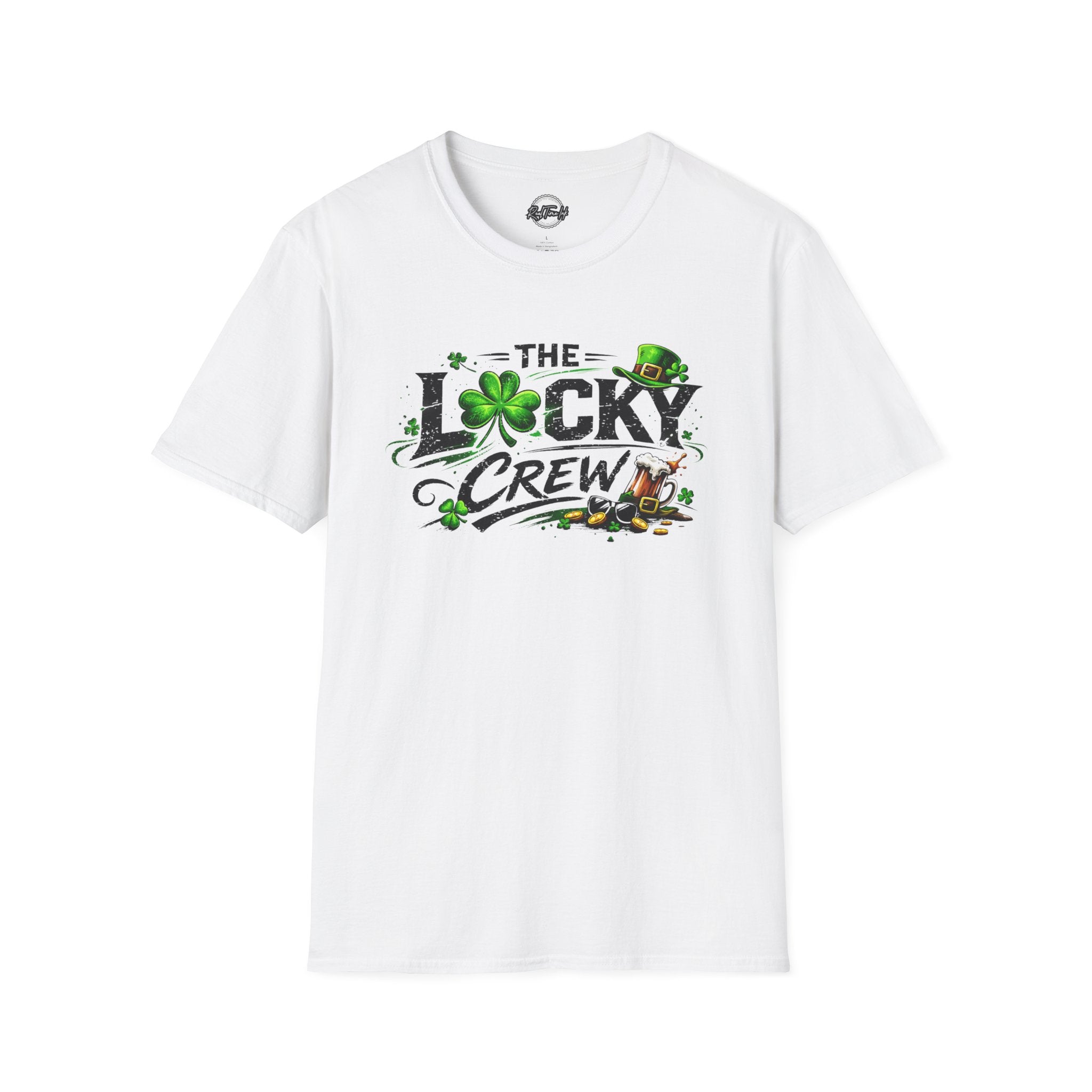 The Lucky Crew T-Shirt – St. Patrick’s Day Shamrock & Leprechaun Design