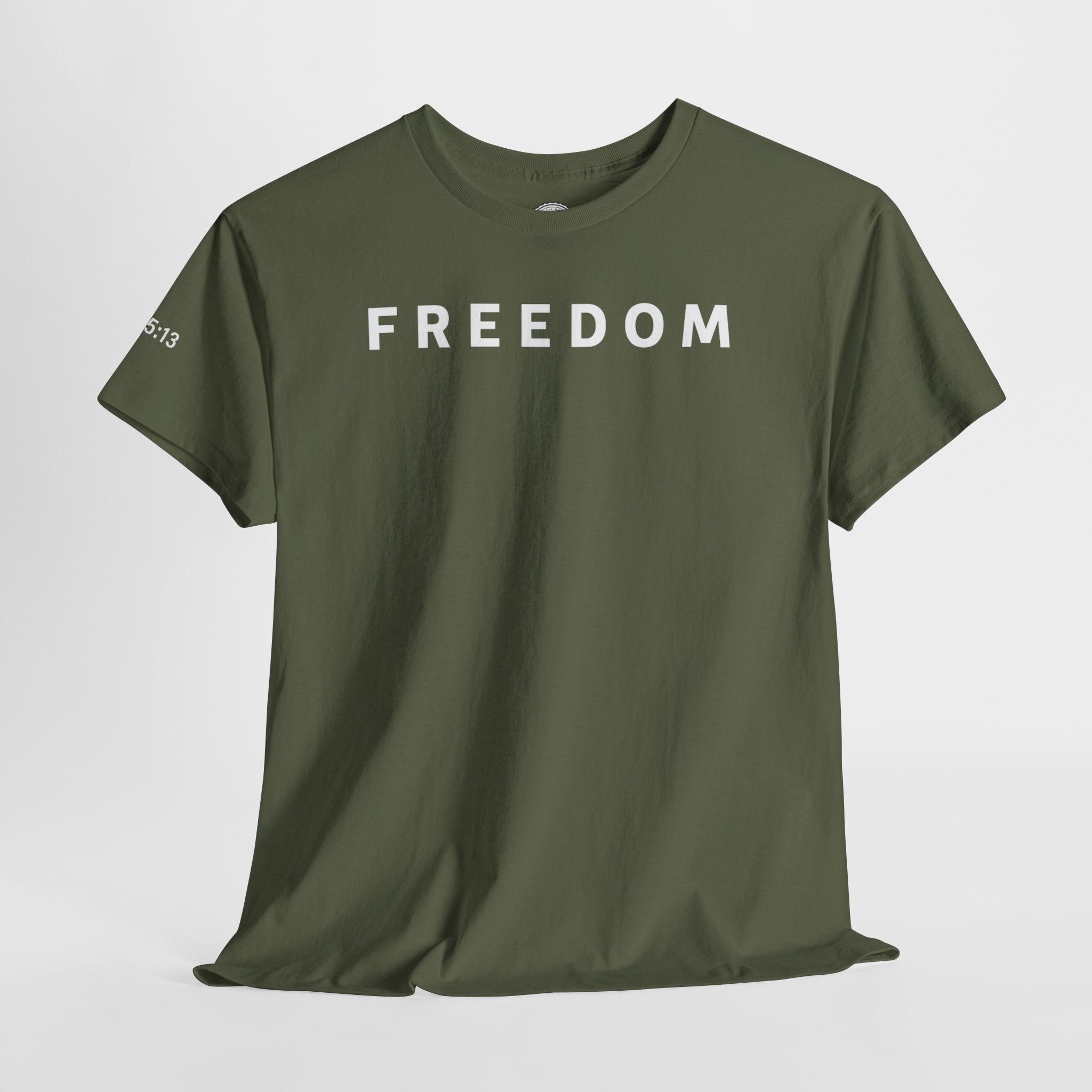 Copy of Freedom Gal 5:13 Unisex Heavy Cotton Tee, Casual Graphic T-Shirt, Comfortable Everyday Wear, Inspirational Gift, Freedom Clothing