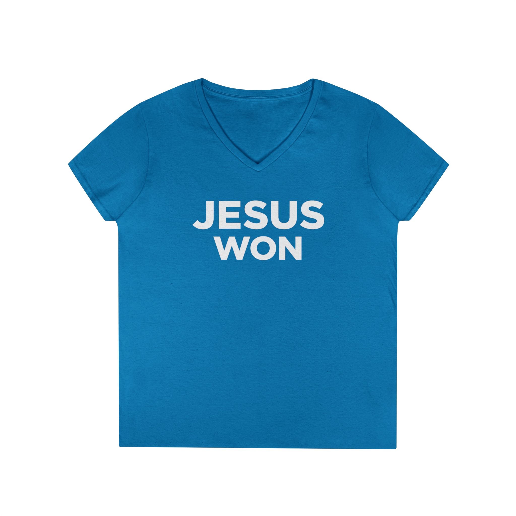 Jesus Won womens V-Neck Tee