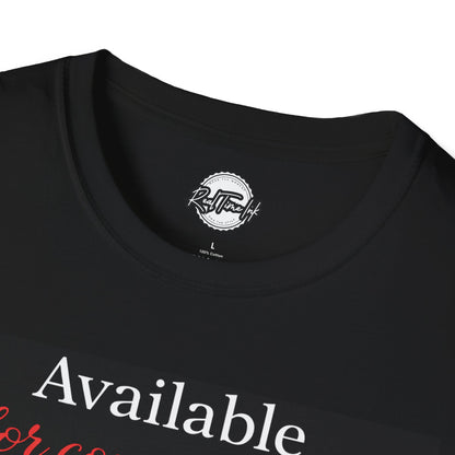 Available For Commitment Not Convenience T-Shirt — Inspirational Feminine Script Tee