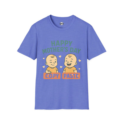 Happy Mother's Day Unisex Softstyle T-Shirt - Cute 'Copy Paste' Design for Moms