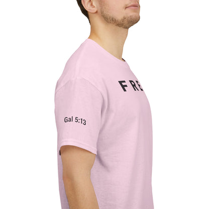 Freedom Gal 5:13 Unisex Heavy Cotton Tee, Casual Graphic T-Shirt, Comfortable Everyday Wear, Inspirational Gift, Freedom Clothing
