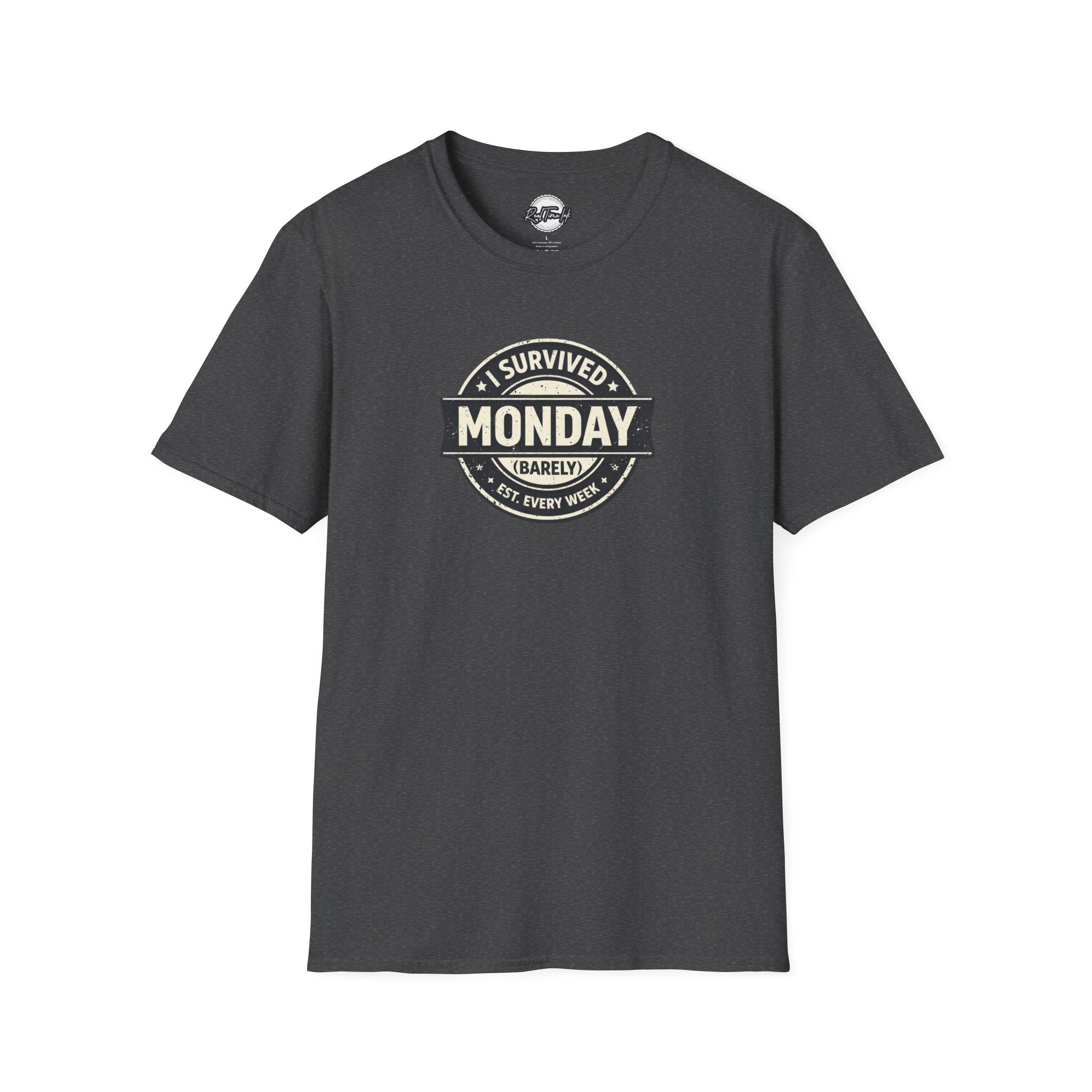 I Survived Monday T-Shirt — Funny Workweek Graphic Tee