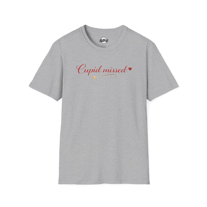 Cupid Missed T-Shirt — Funny Valentine’s Day Shirt with Heart Accent