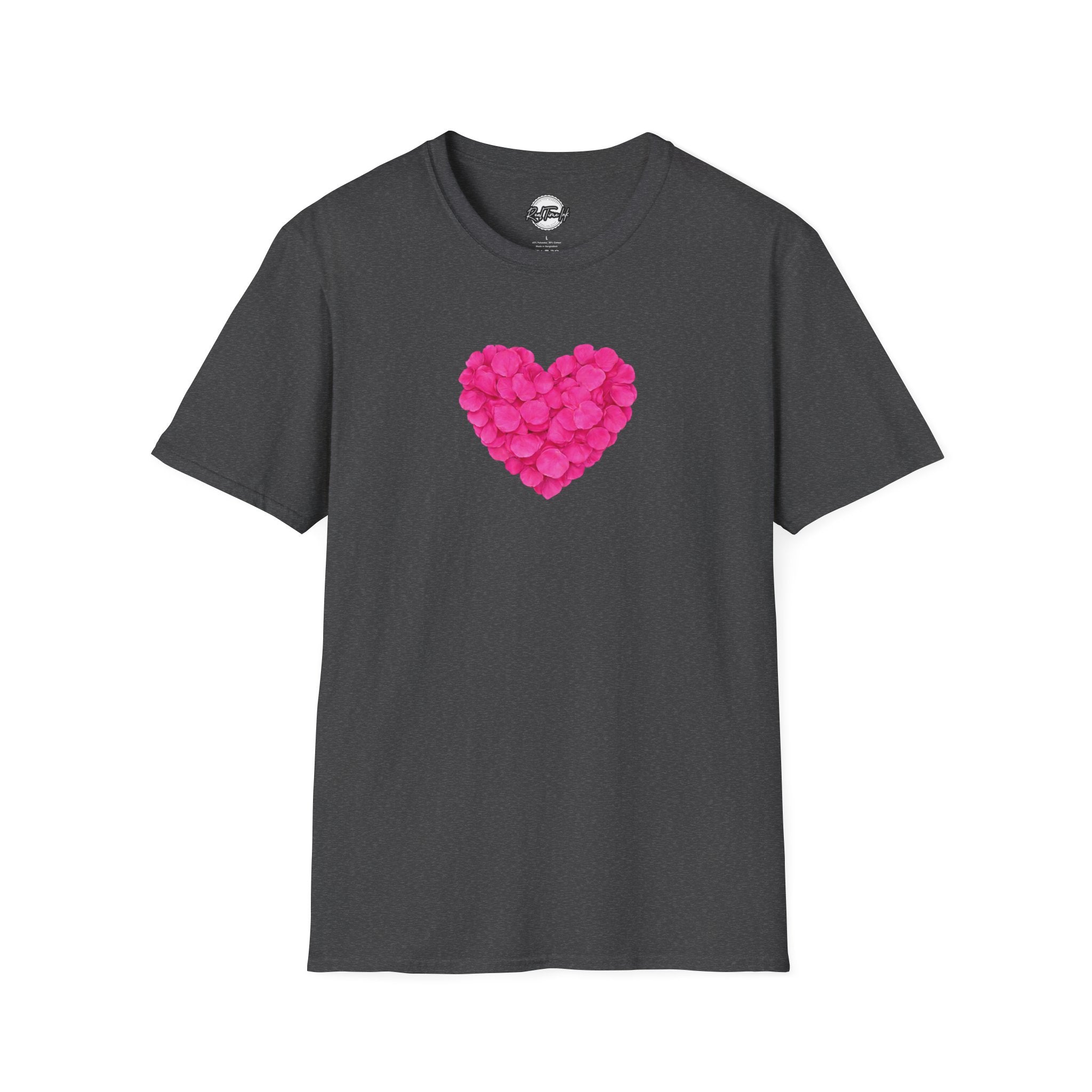 Valentine’s Pink Petal Heart T-Shirt