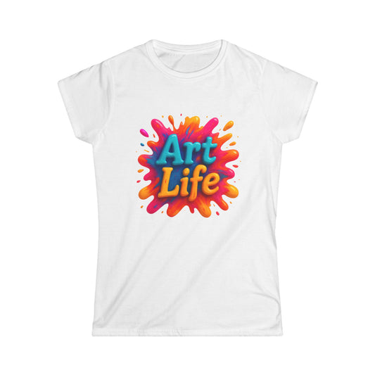 Art Life Women's Softstyle Tee - Creative Gift for Artists, Casual Wear, Colorful T-Shirt, Art Lovers Gift, Everyday Style