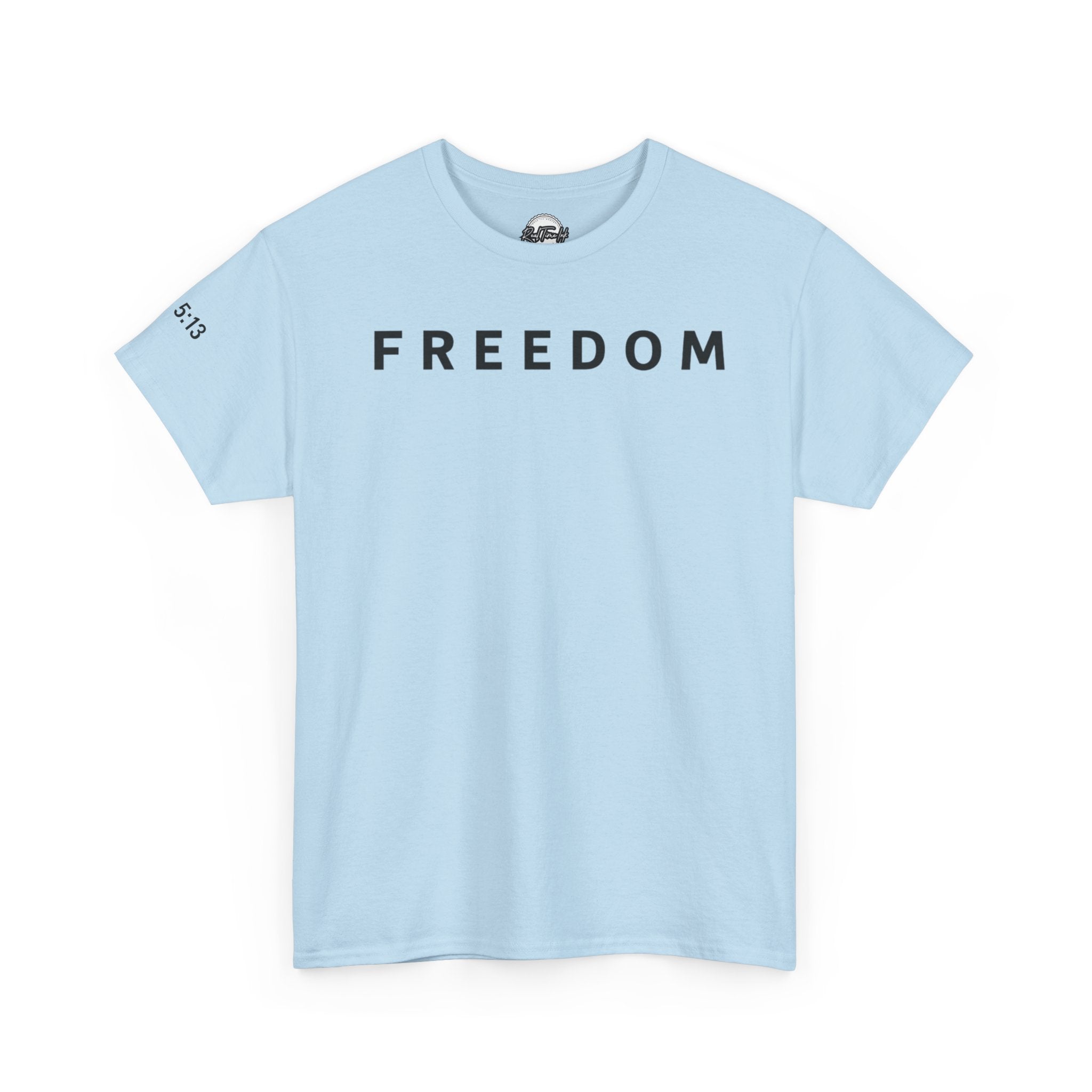Freedom Gal 5:13 Unisex Heavy Cotton Tee, Casual Graphic T-Shirt, Comfortable Everyday Wear, Inspirational Gift, Freedom Clothing