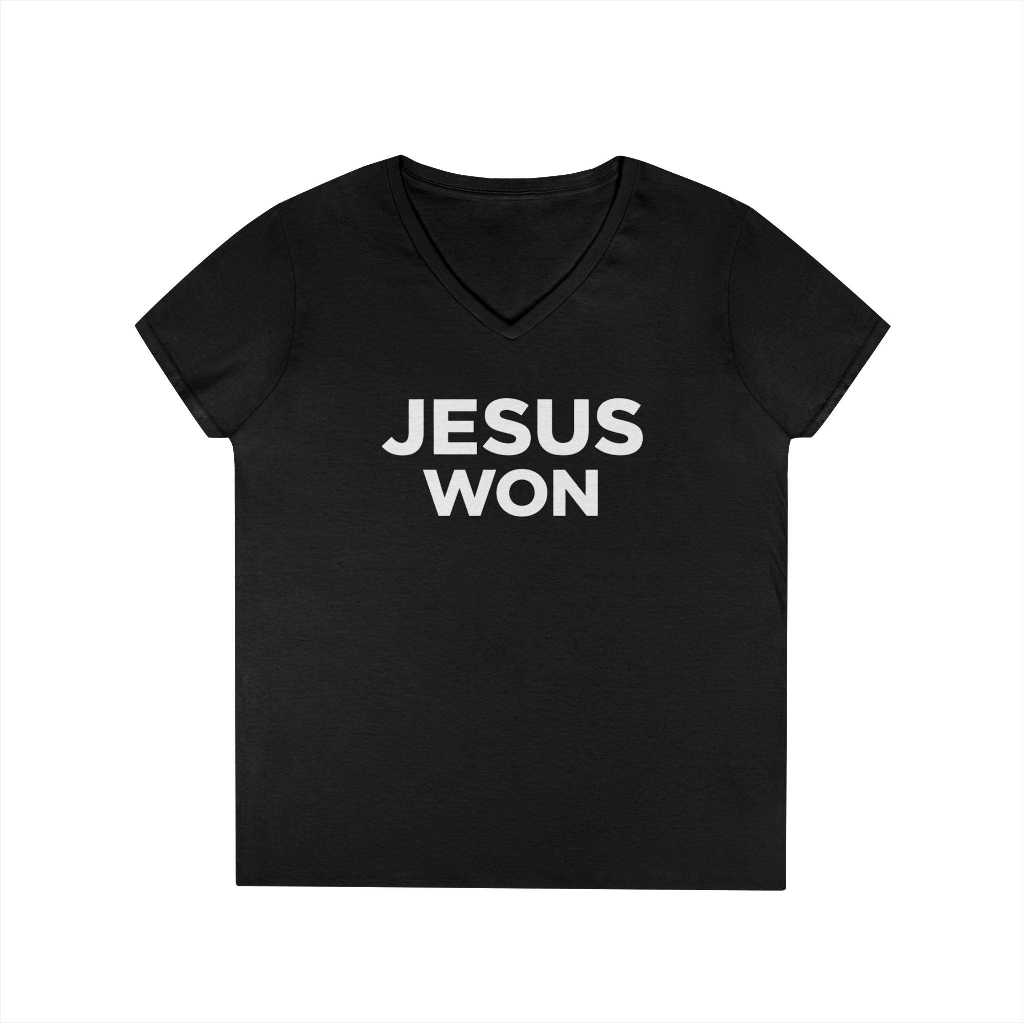 Jesus Won womens V-Neck Tee
