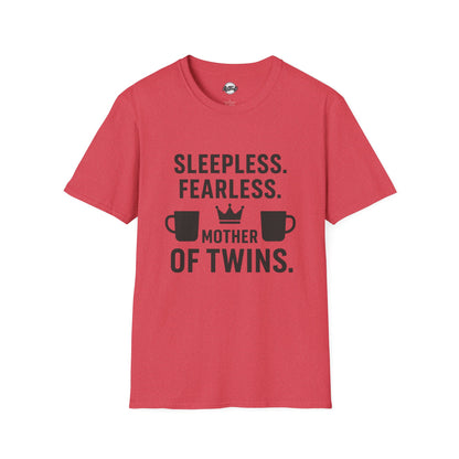 Sleepless Fearless Mother of Twins Unisex Softstyle T-Shirt